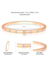 Everyday Minimal CZ Stud Gold Kada