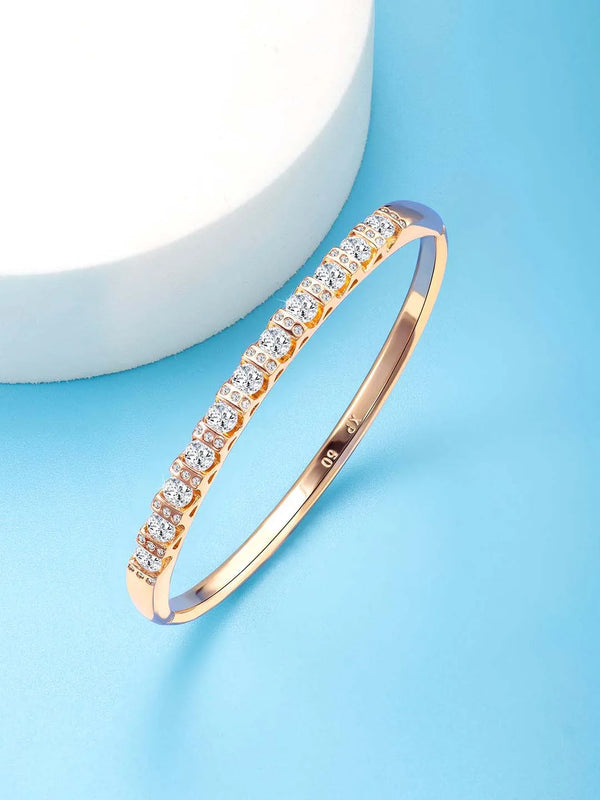 Elegant CZ Studded Gold Plated Kada