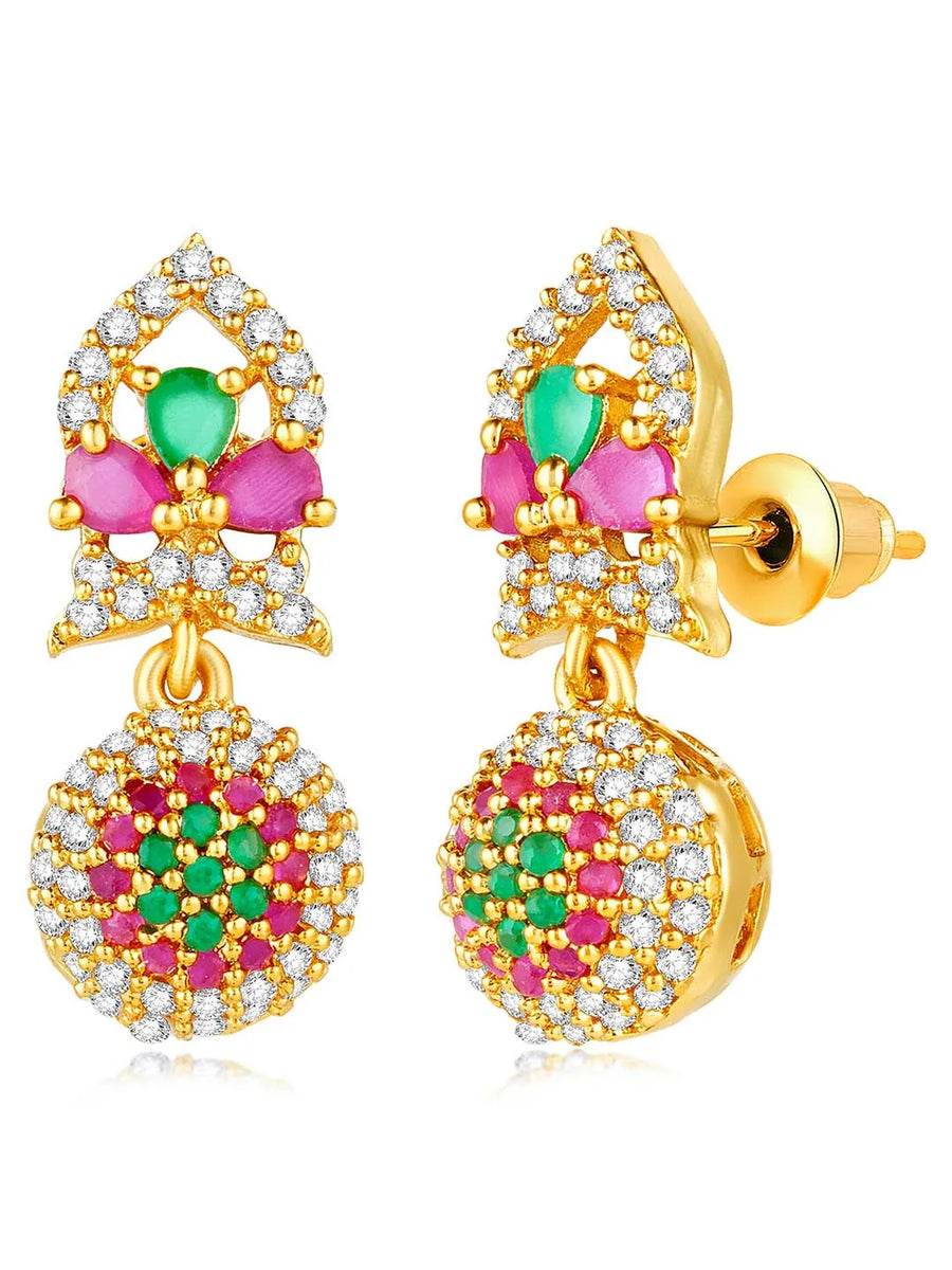 Sparkle CZ Drop Earrings | Peora Dazzling CZ Jewellery

