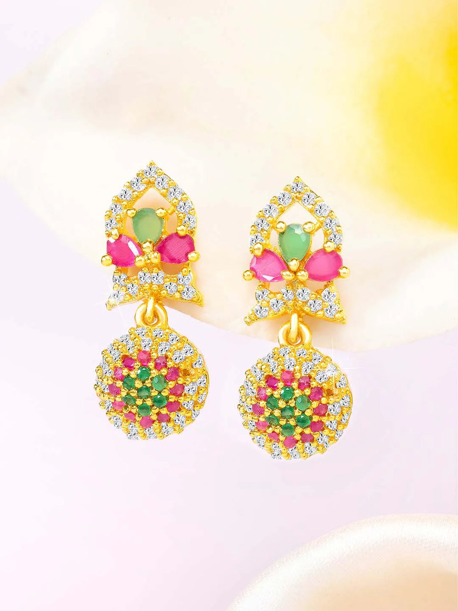 Sparkle CZ Drop Earrings | Peora Dazzling CZ Jewellery

