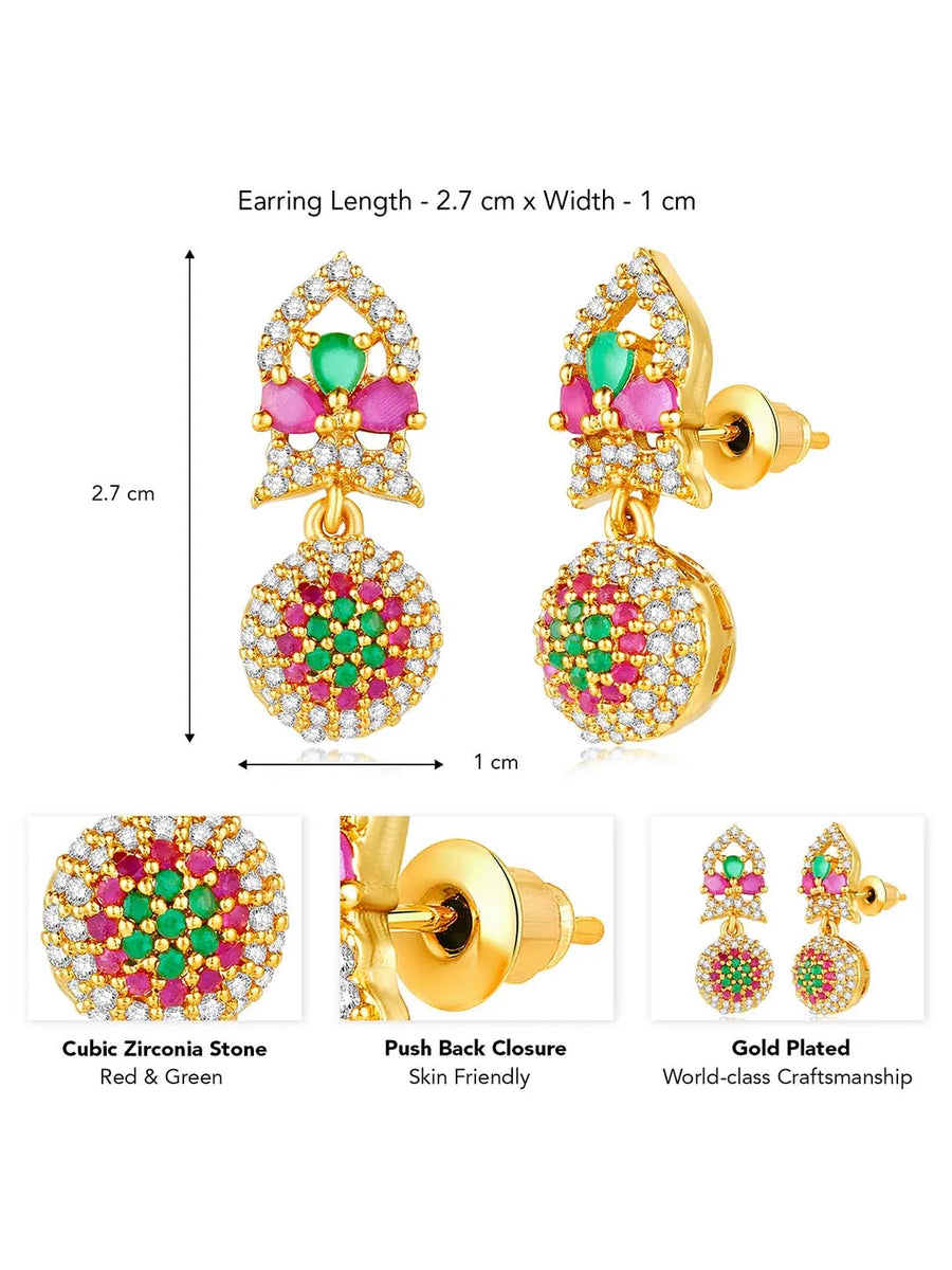 Sparkle CZ Drop Earrings | Peora Dazzling CZ Jewellery

