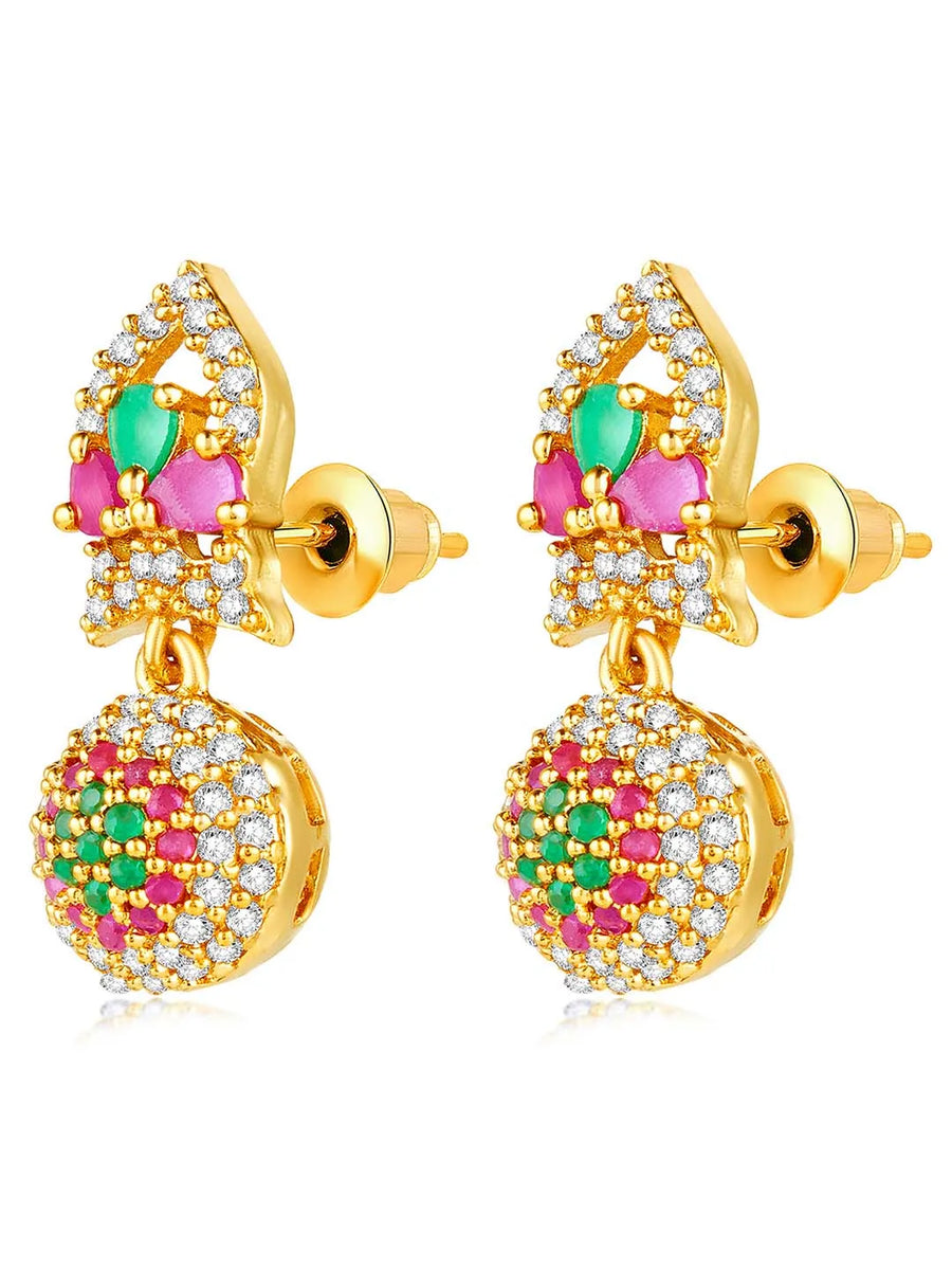 Sparkle CZ Drop Earrings | Peora Dazzling CZ Jewellery

