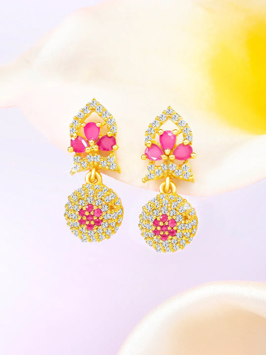 Sparkle CZ Drop Earrings | Peora Dazzling CZ Jewellery

