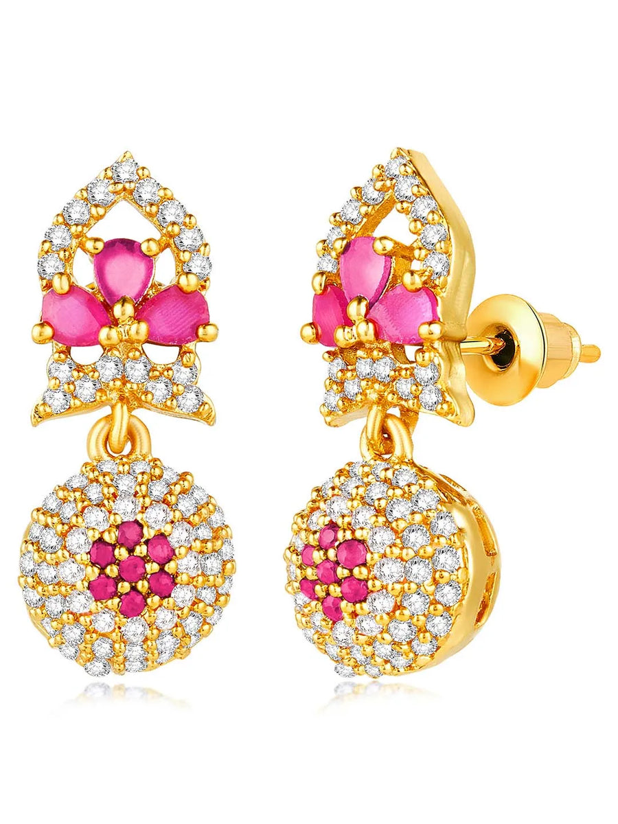 Sparkle CZ Drop Earrings | Peora Dazzling CZ Jewellery

