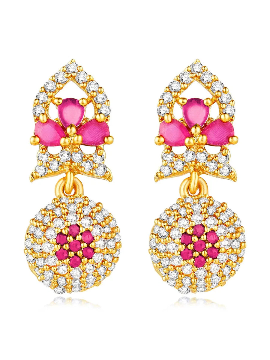 Sparkle CZ Drop Earrings | Peora Dazzling CZ Jewellery

