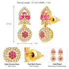 Sparkle CZ Drop Earrings | Peora Dazzling CZ Jewellery


