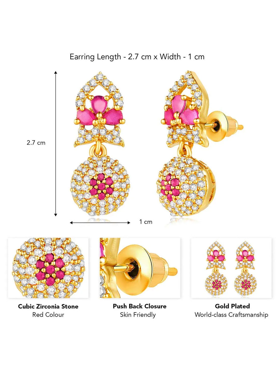 Sparkle CZ Drop Earrings | Peora Dazzling CZ Jewellery

