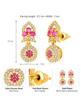Sparkle CZ Drop Earrings | Peora Dazzling CZ Jewellery

