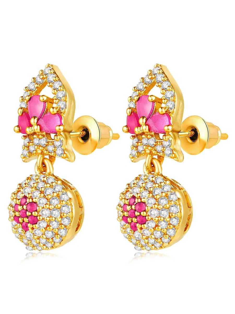 Sparkle CZ Drop Earrings | Peora Dazzling CZ Jewellery

