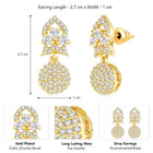 Sparkle CZ Drop Earrings | Peora Dazzling CZ Jewellery

