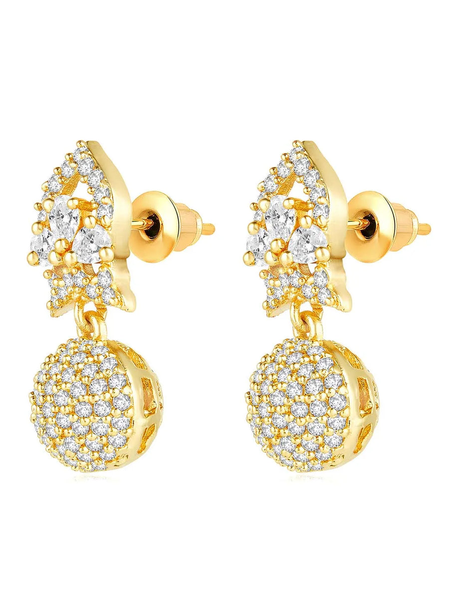 Sparkle CZ Drop Earrings | Peora Dazzling CZ Jewellery

