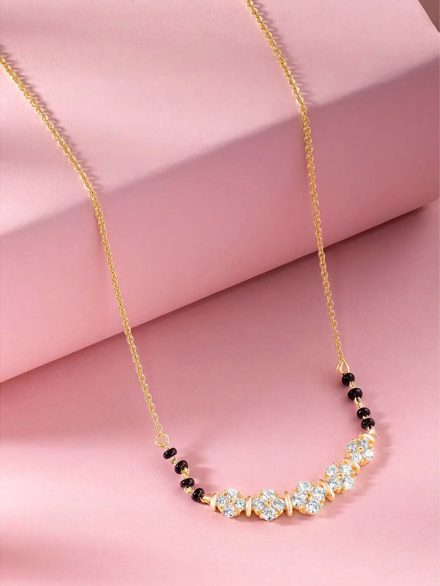CZ Studded Mangalsutra – Sparkling Traditional Jewellery by Peora
