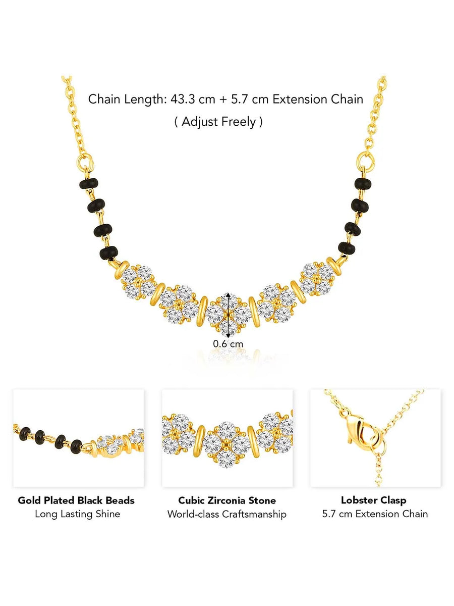 CZ Studded Mangalsutra – Sparkling Traditional Jewellery by Peora

