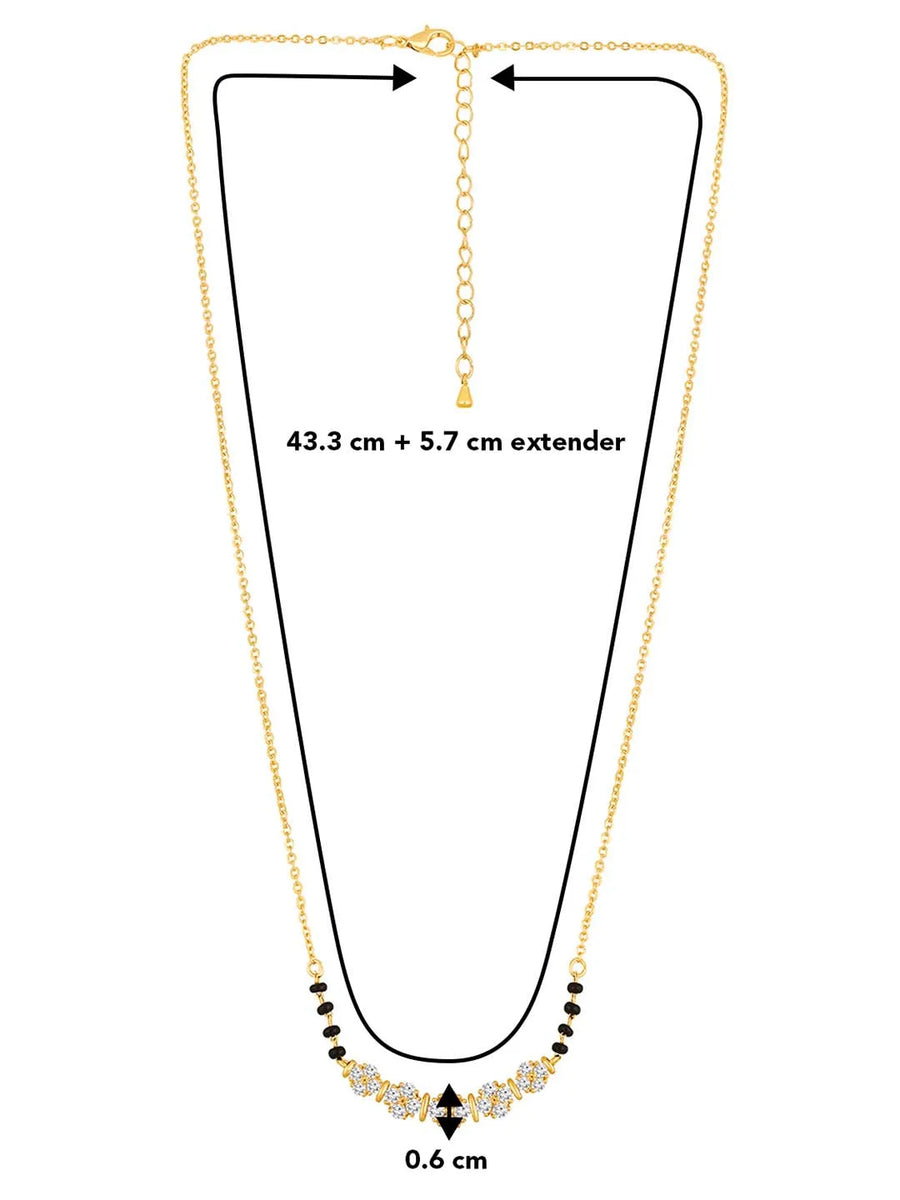 CZ Studded Mangalsutra – Sparkling Traditional Jewellery by Peora
