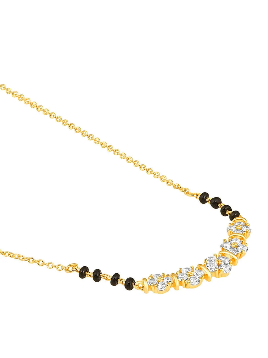 CZ Studded Mangalsutra – Sparkling Traditional Jewellery by Peora
