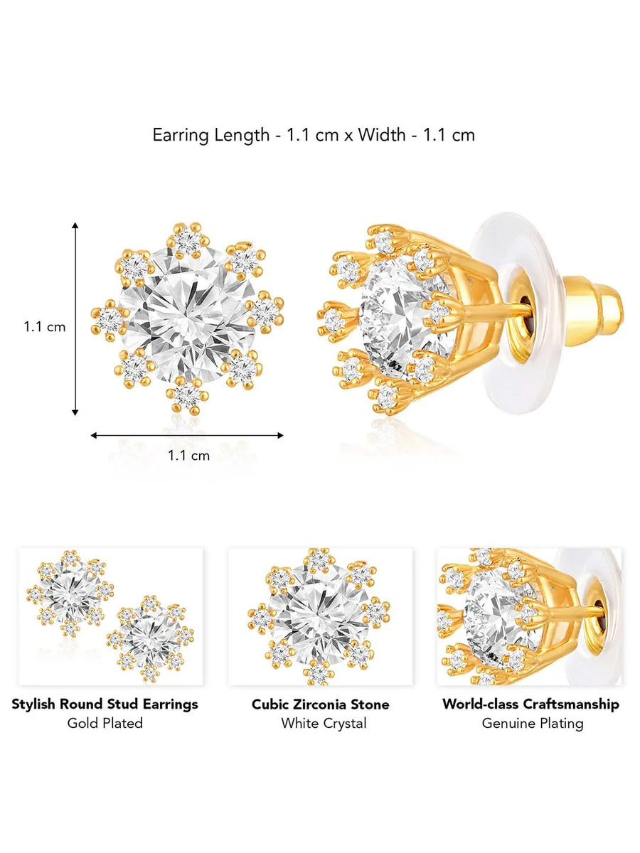 Chic and Versatile CZ Stud Earrings