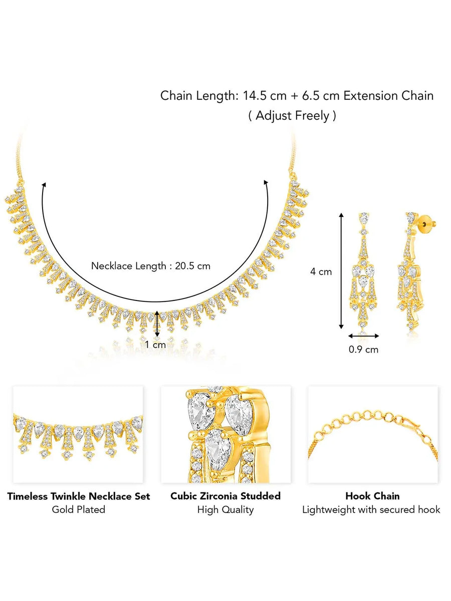 CZ Necklace Set – Stunning CZ Stone Jewellery by Peora
