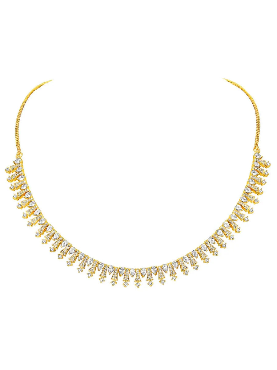 CZ Necklace Set – Stunning CZ Stone Jewellery by Peora
