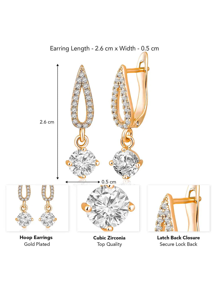 CZ Drop Earrings by Peora – Elegant Fashion Jewellery


