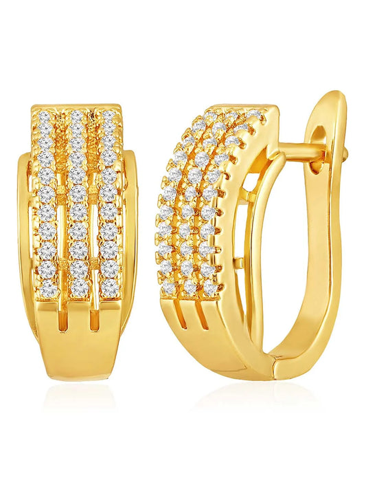Diamond Hoop Earrings | Sparkling Fashion Jewellery by Peora Fashions