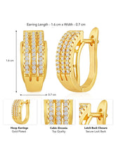 Diamond Hoop Earrings | Sparkling Fashion Jewellery by Peora Fashions