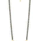Luxurious Gleaming CZ Mangalsutra Set. Mangalsutra and matching earrings with cubic zirconia stones along with gold plating.