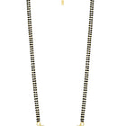 Luxurious Gleaming CZ Mangalsutra Set. Mangalsutra and matching earrings with cubic zirconia stones along with gold plating.