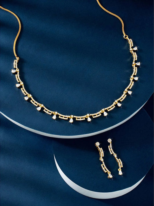 Twinkle CZ Necklace Set – Shimmering CZ Jewellery by Peora
