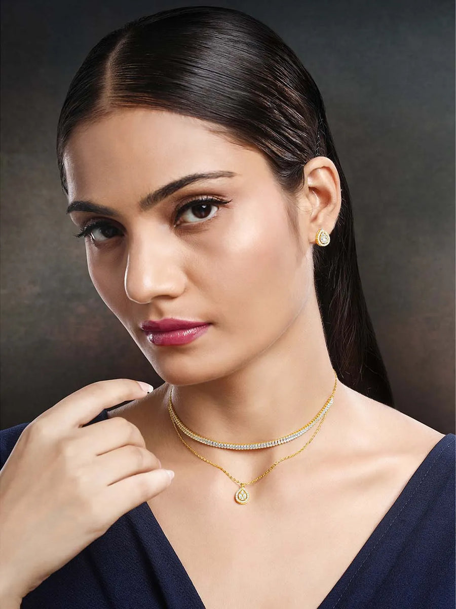 CZ Necklace Set – Sparkling Fashion Jewellery by Peora

