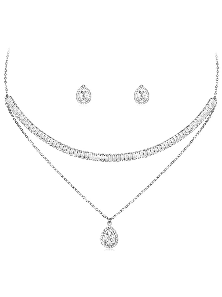 CZ Necklace Set – Sparkling Fashion Jewellery by Peora

