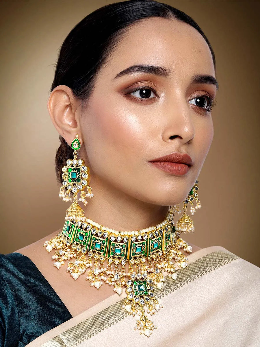 Kundan Choker Set | Peora Jewellery – Regal Bridal Statement