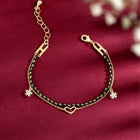 Chic Noir Heart Bracelet – Stylish Black-Toned Jewellery by Peora

