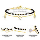 Chic Noir Heart Bracelet – Stylish Black-Toned Jewellery by Peora
