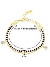 Chic Noir Heart Bracelet – Stylish Black-Toned Jewellery by Peora
