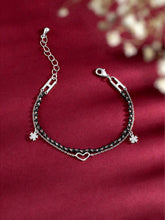 Chic Noir Heart Bracelet – Stylish Black-Toned Jewellery by Peora
