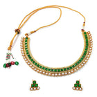 Pearl Stones Necklace Set by Peora | Graceful Pearl Fashion Jewellery

