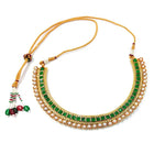 Pearl Stones Necklace Set by Peora | Graceful Pearl Fashion Jewellery

