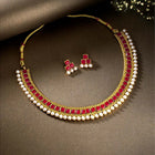 Pearl Stones Necklace Set by Peora | Graceful Pearl Fashion Jewellery

