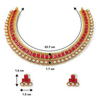 Pearl Stones Necklace Set by Peora | Graceful Pearl Fashion Jewellery

