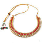 Pearl Stones Necklace Set by Peora | Graceful Pearl Fashion Jewellery

