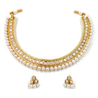 Pearl Stones Necklace Set by Peora | Graceful Pearl Fashion Jewellery

