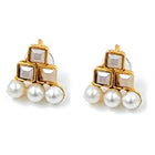 Pearl Stones Necklace Set by Peora | Graceful Pearl Fashion Jewellery

