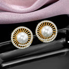 Pearls CZ Stud Earrings – Elegant & Sparkling Designs | Peora