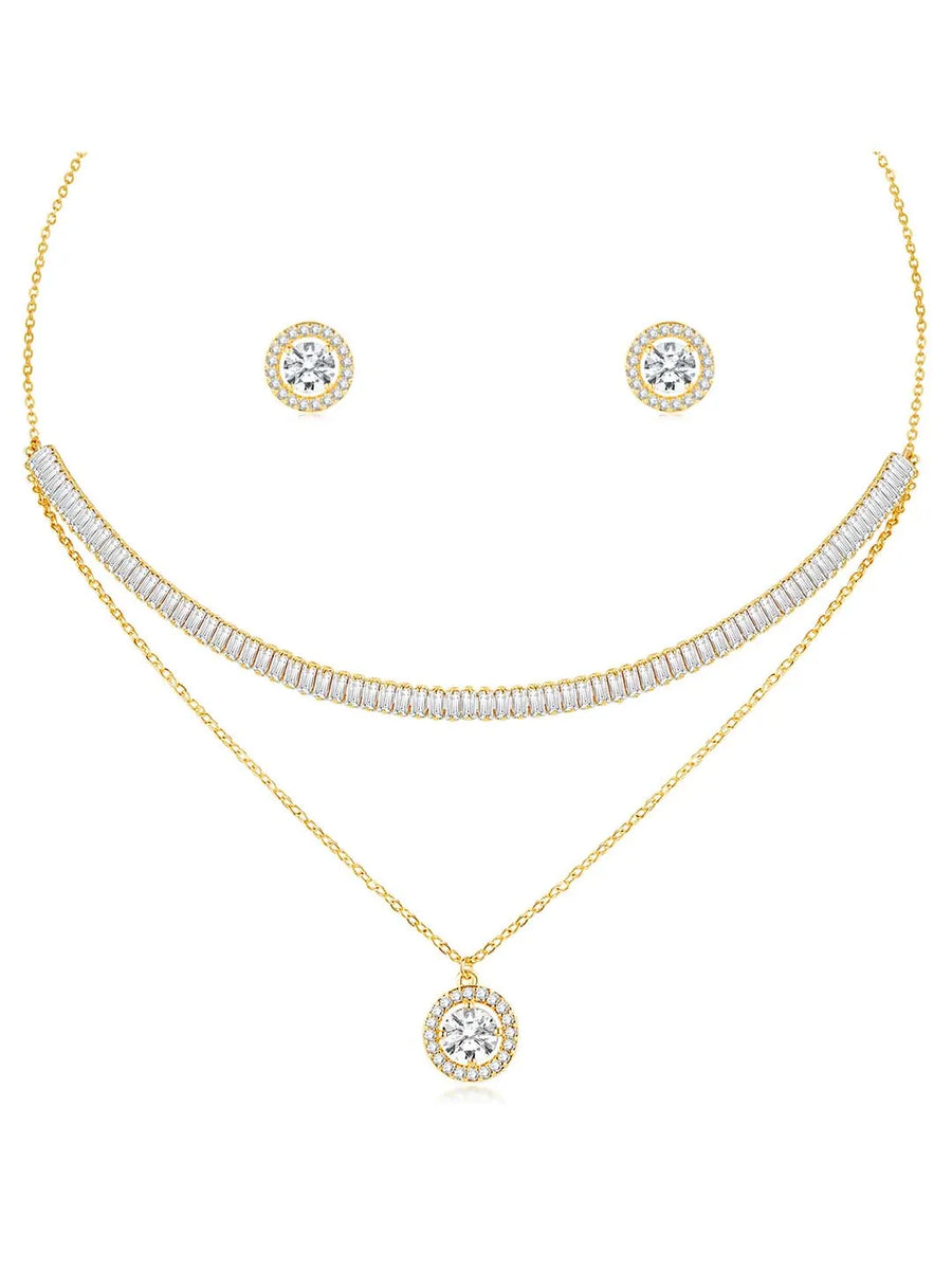 Two Layer Pendant Necklace Set – Trendy Fashion Jewellery by Peora

