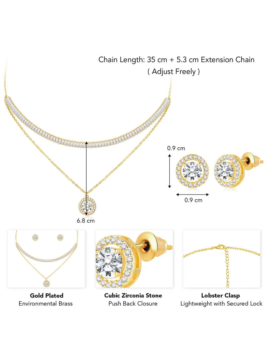 Two Layer Pendant Necklace Set – Trendy Fashion Jewellery by Peora

