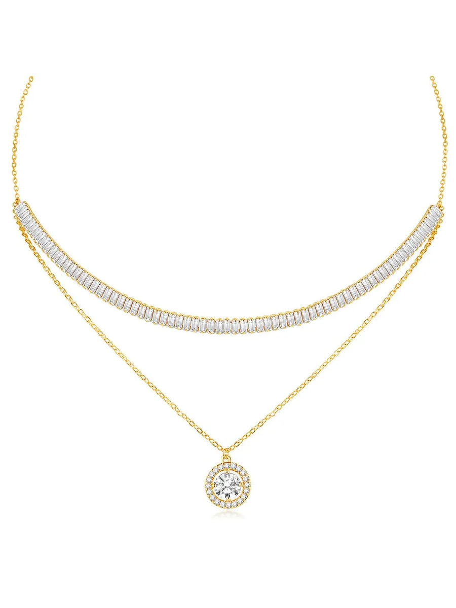 Two Layer Pendant Necklace Set – Trendy Fashion Jewellery by Peora

