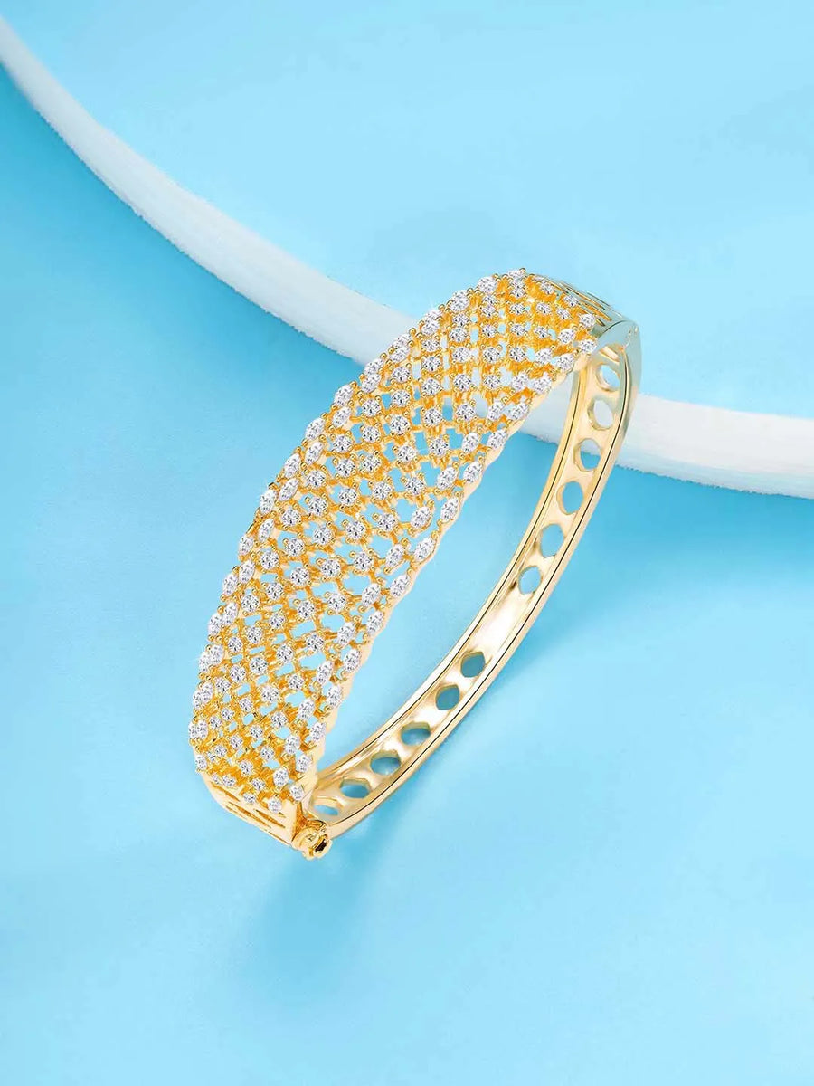 CZ Kada Bangle – Stunning Stone Bangle Jewellery by Peora
