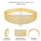 CZ Kada Bangle – Stunning Stone Bangle Jewellery by Peora
