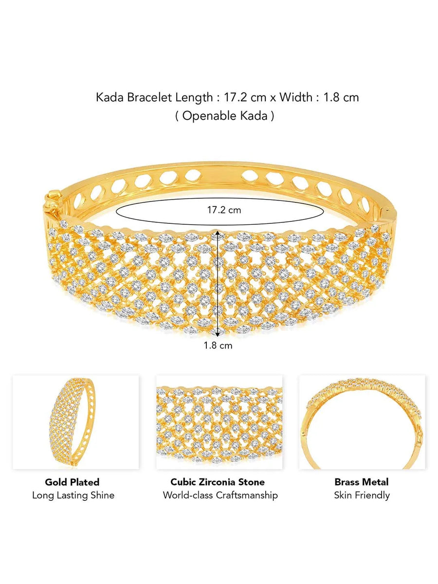 CZ Kada Bangle – Stunning Stone Bangle Jewellery by Peora
