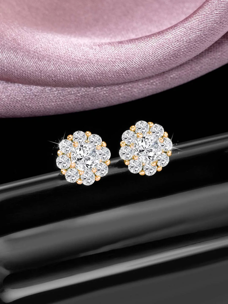 CZ Dazzling Stud Earrings by Peora – Stunning Fashion Jewellery

